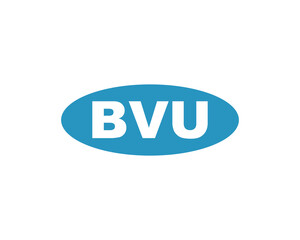 BVU logo design vector template. BVU