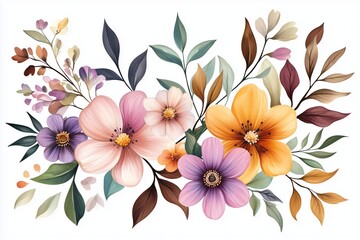 Obraz premium Colorful Floral Garden with Various Wildflowers