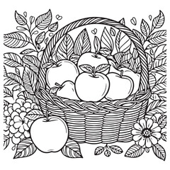 Orange  for coloring book, vector EPS 10