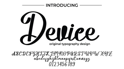 Device Font Stylish brush painted an uppercase vector letters, alphabet, typeface