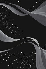 Abstract Dark Waves with Shimmering Dots
