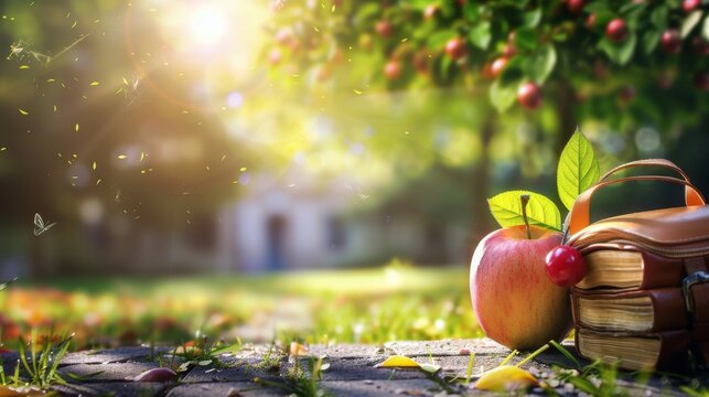 High-quality 4k back to school background with colorful stationery and educational supplies, perfect for classroom and learning concepts, hd resolution ideal for digital and print use

