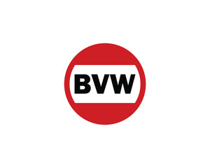 BVW logo design vector template. BVW
