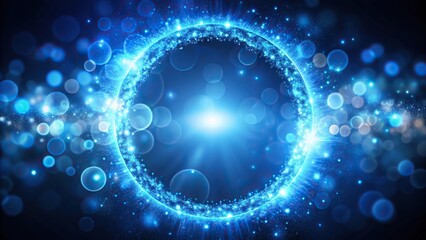 Obraz premium abstract blue light background with circle