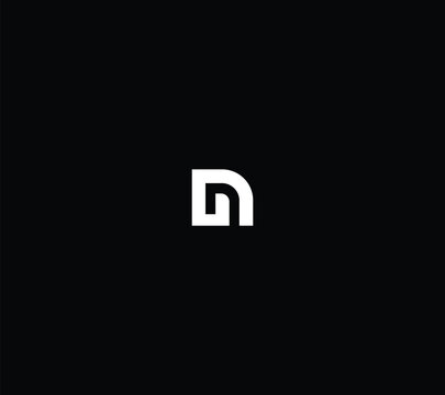 Square Rounded letter NG or N logo design with eps 10 file, abstract logo monogram	with black background. 
