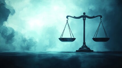 A conceptual business ethics illustration showing the decision-making process, with scales weighing profit against integrity and moral values