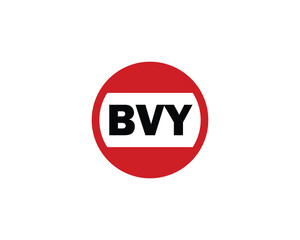 BVY logo design vector template. BVY