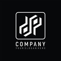 letter dp logo design element vector template