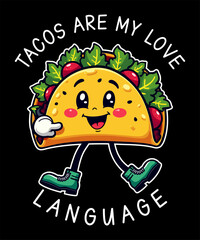 Taco T-Shirt Design Vector Art & Illustration