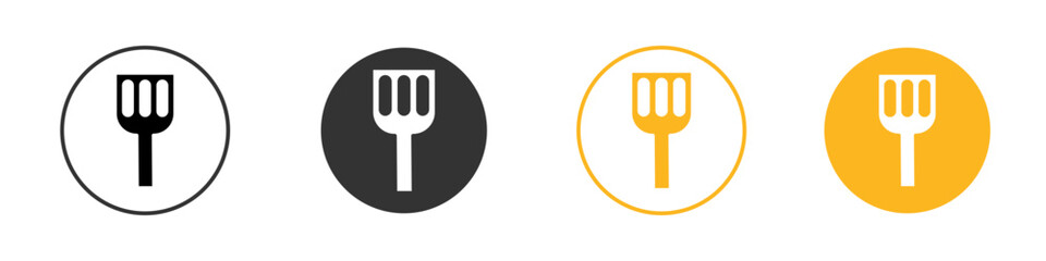 spatula icon black and white vector outline sign