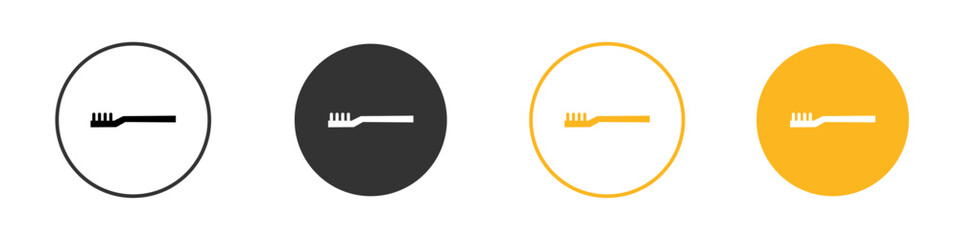 tooth brush icon black and white vector outline sign