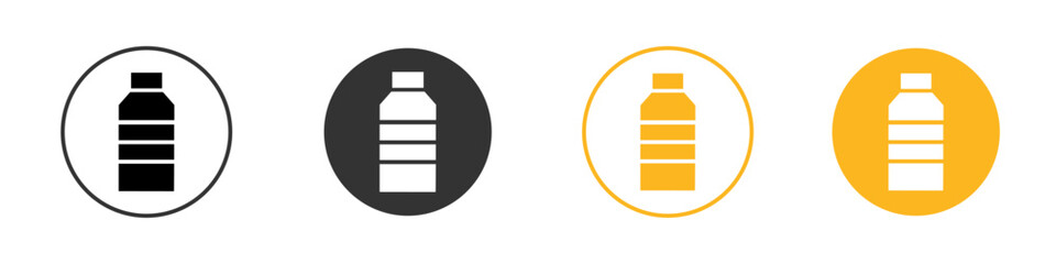 water bottle icon black and white vector outline sign
