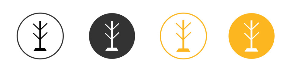 Coat Stand Icon black and white vector outline sign