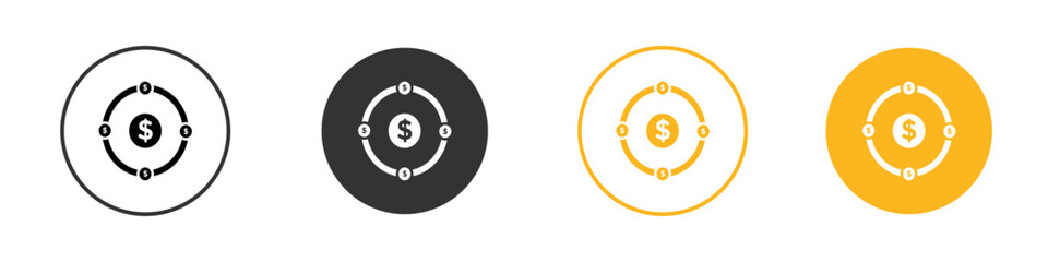 hedge fund icon black and white vector outline sign