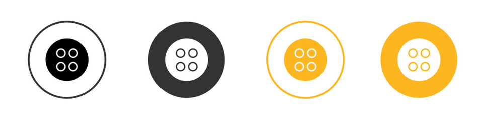 more button icon black and white vector outline sign