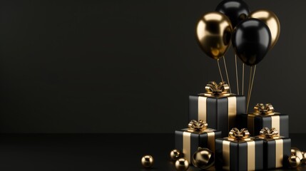 Luxury Black and Gold Celebration Background