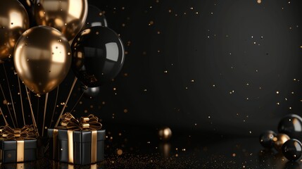Luxury Black and Gold Celebration Background