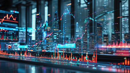 Fototapeta premium Future Digital Economy: Global Transactions in the Era of Innovation