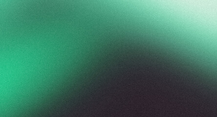 Dark green to light green color smooth grainy gradient backdrop design. Abstract vibrant noisy gradient, noise texture header, poster, banner, copy space
