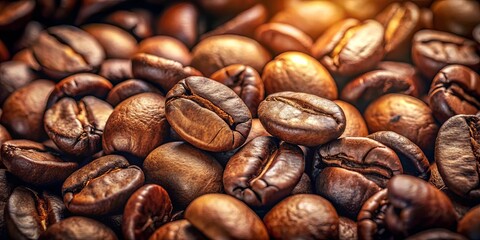 Fototapeta premium A symphony of roasted coffee beans, each a testament to the art of brewing, a rich tapestry of textures and hues, promising a delightful aroma and invigorating experience.