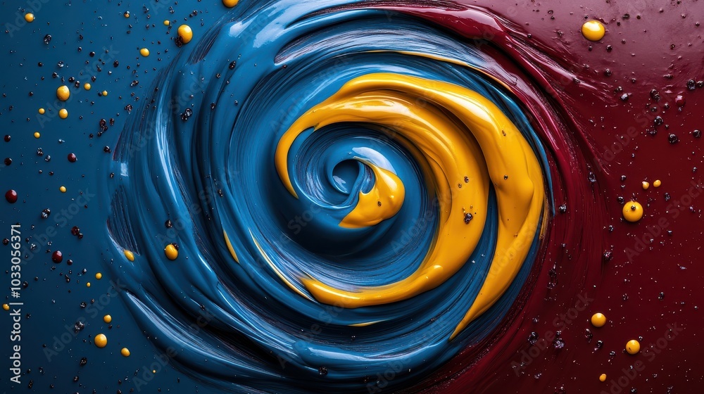Poster vibrant swirl of colors exploring artistic expression through paint