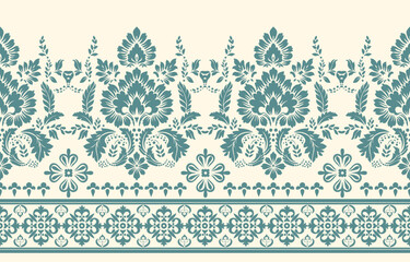 Abstract Traditional Scribble Style Hand Drawn Ikat Seamless Vector Pattern Trendy Fashion Colors Perfect for Allover Fabric Print or Wall Paper Damask Ethnic Concept Bright Orange White Tones