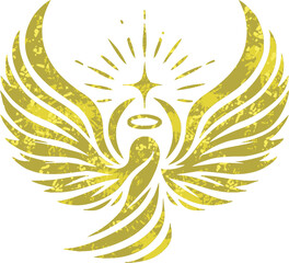 Retro Angel Wings logo vector. 	