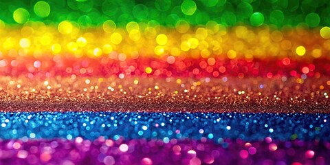 festive and glamorous LGBT background with rainbow glitter texture