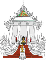 Wat Nakprok Bangkok , Thailand