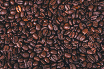 Roasted coffee beans background