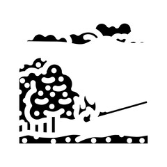 arson forest wildfire disaster glyph icon vector. arson forest wildfire disaster sign. isolated symbol illustration