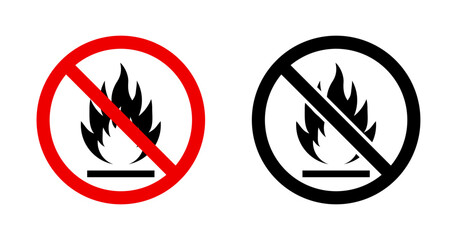 No fire sign set