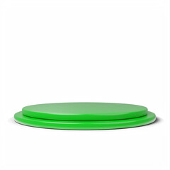 3D circular green base for placing objects
