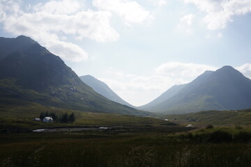 Fototapeta premium farm mountain and sky