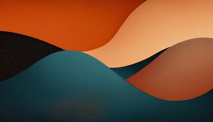 Fototapeta premium Grainy brown orange blue poster background
