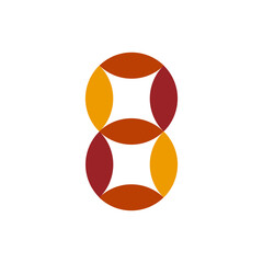 Monogram 8. Number 8. Number 8 design logo. Monogram letter mark 8 logo design. Monogram design vector logo. Monogram number 8 logo design. Simple number 8 monogram. Monogram 8 design logo. 