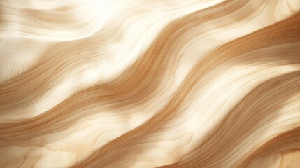 A warm and inviting light wooden plank surface showcasing natural grain patterns and gentle ripples in a soft golden hue