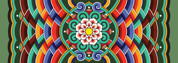 Dan-cheong. Korean traditional temple art.