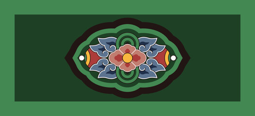 Dan-cheong. Korean traditional temple art.