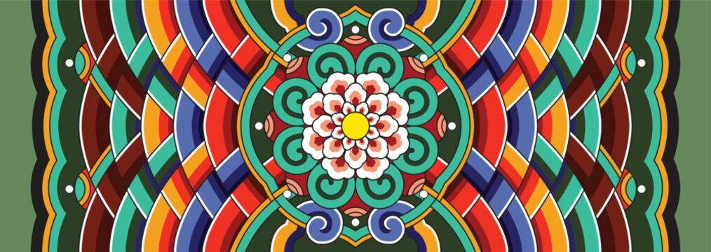 Dan-cheong. Korean traditional temple art.