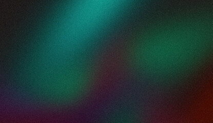 Green purple blue dark color soft grainy backdrop design. Abstract smooth color gradient texture background, noise texture, header, poster, banner, copy space.