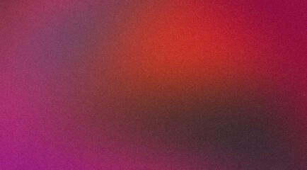 Red pink magenta dark color soft grainy backdrop design. Abstract smooth color gradient texture background, noise texture, header, poster, banner, copy space.
