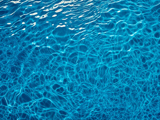 Fototapeta premium Blue water surface background - generated by ai