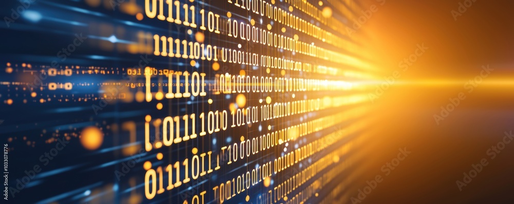 Poster abstract data visualization with binary streams