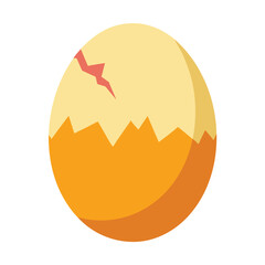 Cracked egg vector illustration isolated on a white background