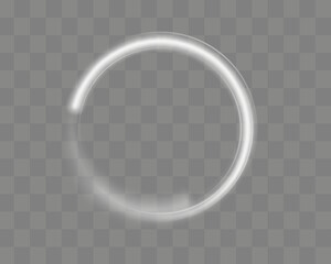 Neon circle frame on blue background. Glowing neon circle frame. Set of neon glowing circles. Glowing rings on dark background. © kume111000