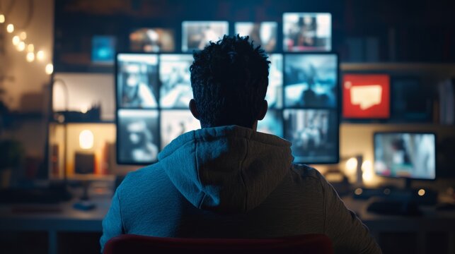 An online movie streaming platform with a diverse selection of films, presented with a sleek user interface