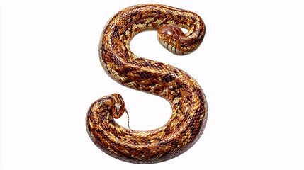 Obraz premium Slithering Snake with the Letter S for Educational Fun