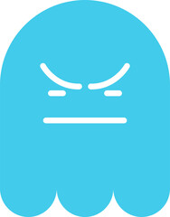 Mute and Moody Ghost Emoticon