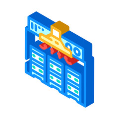 cooling system cryptocurrency mining isometric icon vector. cooling system cryptocurrency mining sign. isolated symbol illustration